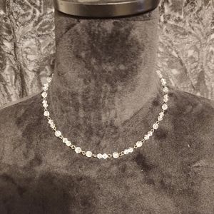 Clear beaded chain necklace 17 in